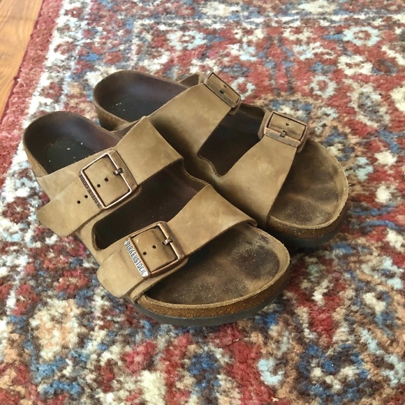 Birkenstock Shoes - Birkenstock Arizona Softbed Oiled Leather Tobacco